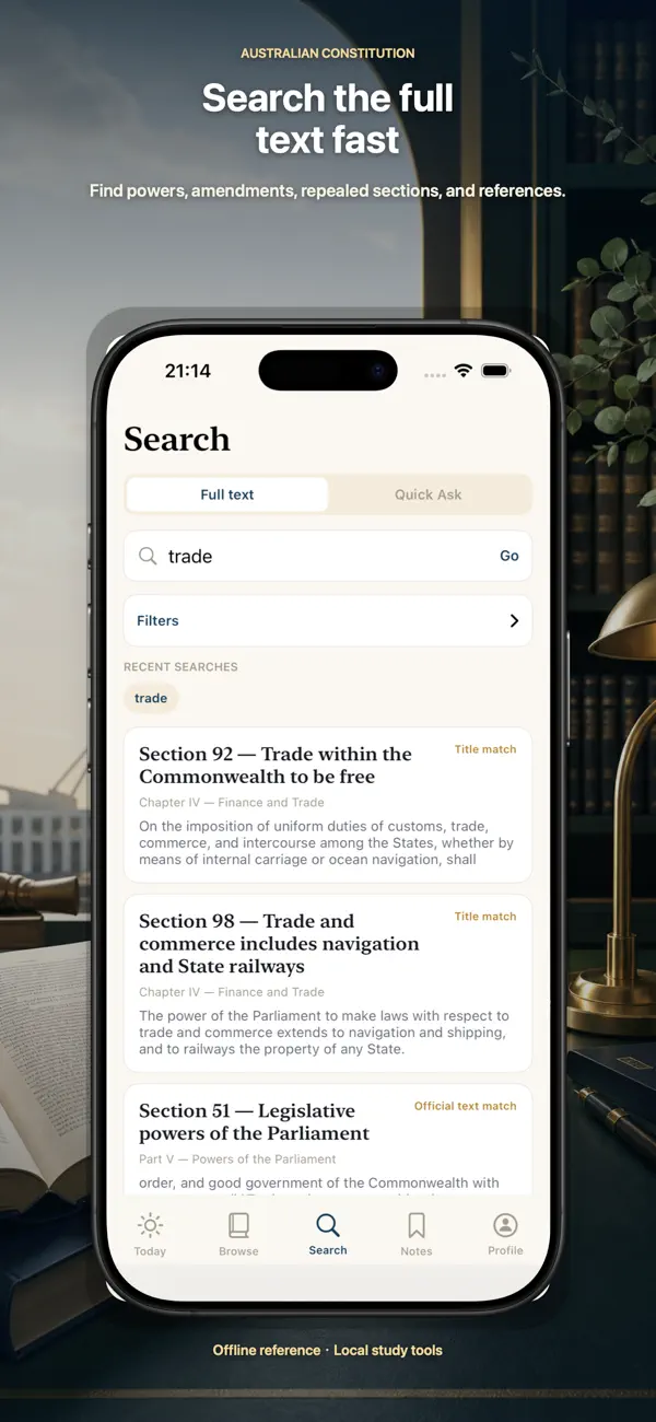 Australian Constitution screen 3