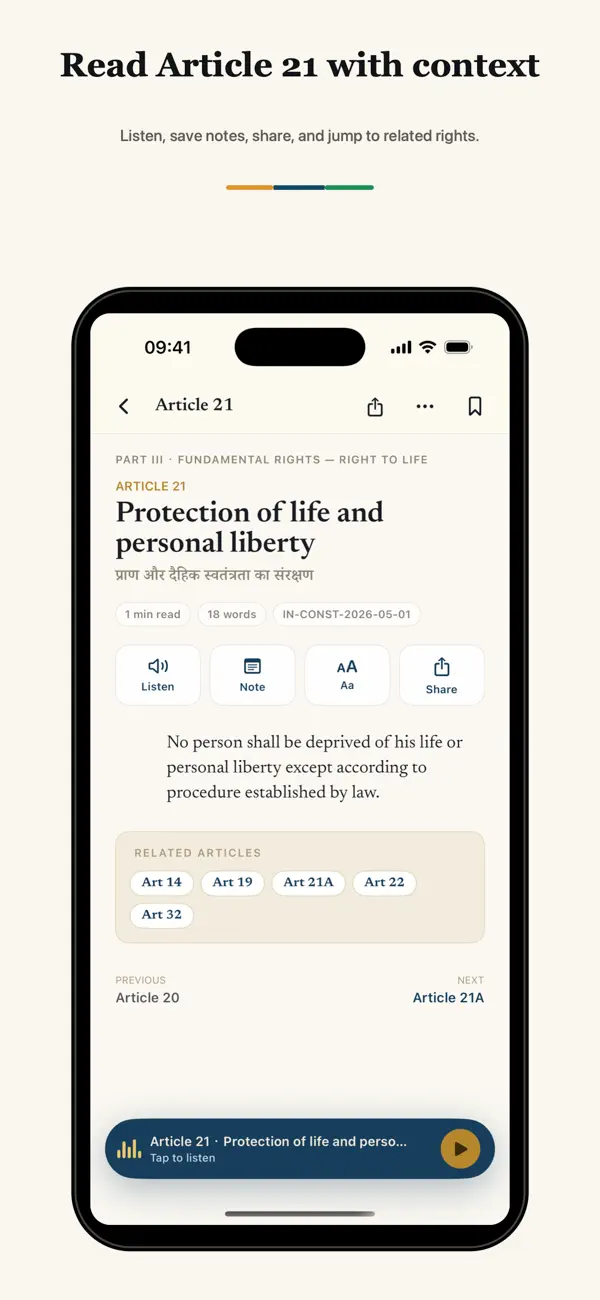 Constitution of India Offline screen 3