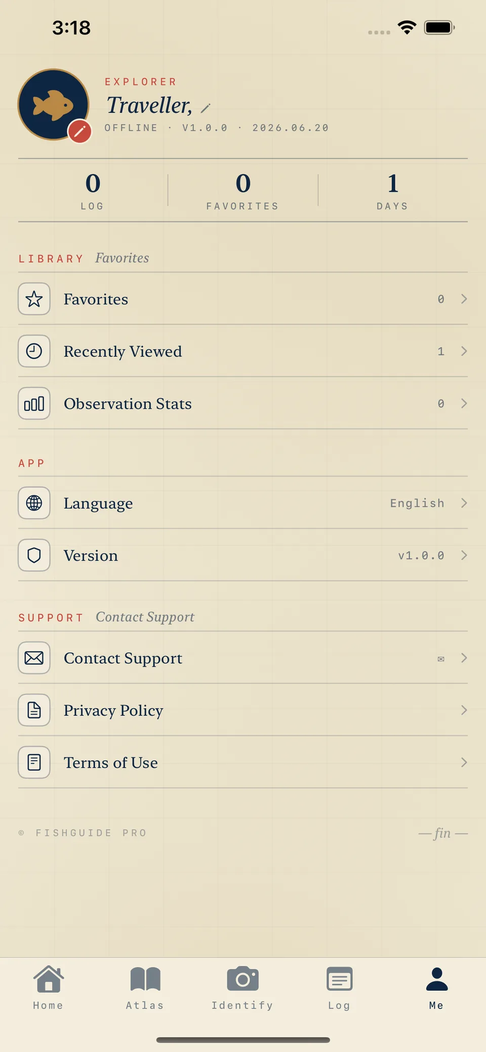 Fish Identifier Offline: Sechshundert Arten. Nullsignal erforderlich.