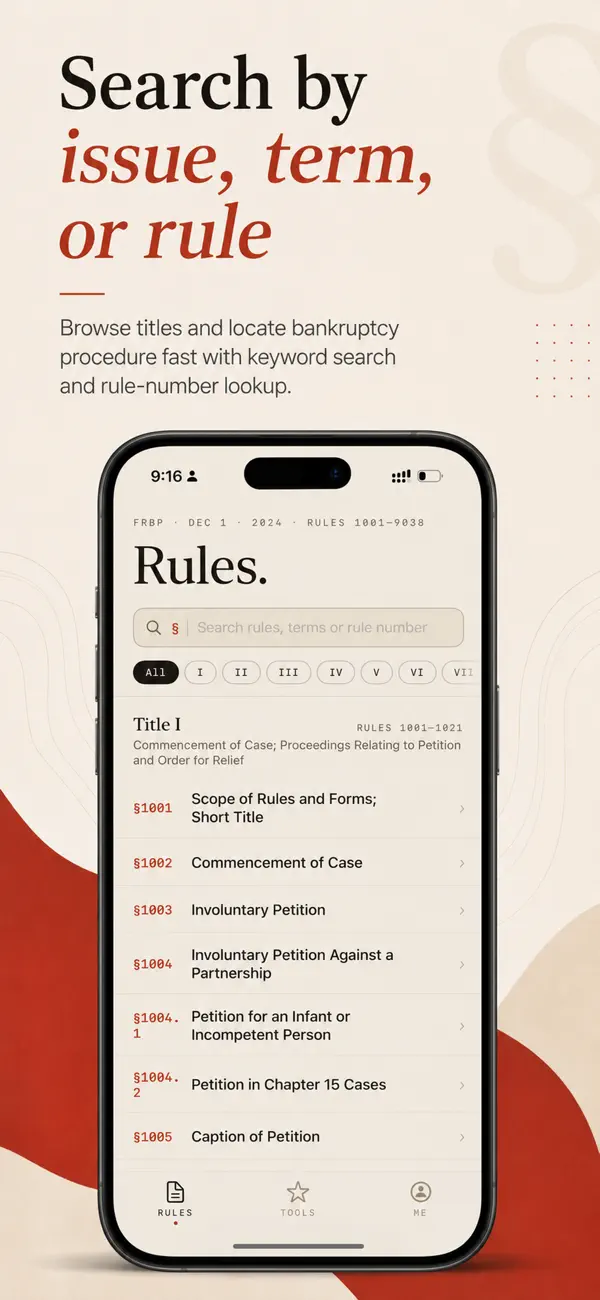 FRBP Rules: Bankruptcy Proc screen 2