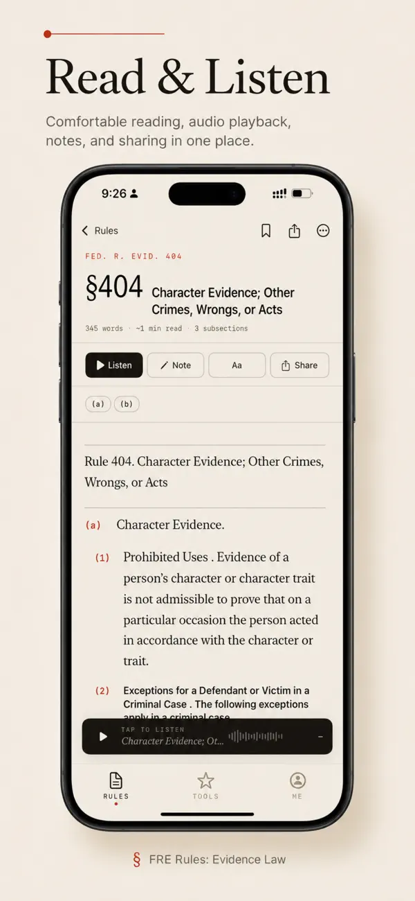 FRE Rules: Evidence Law screen 3
