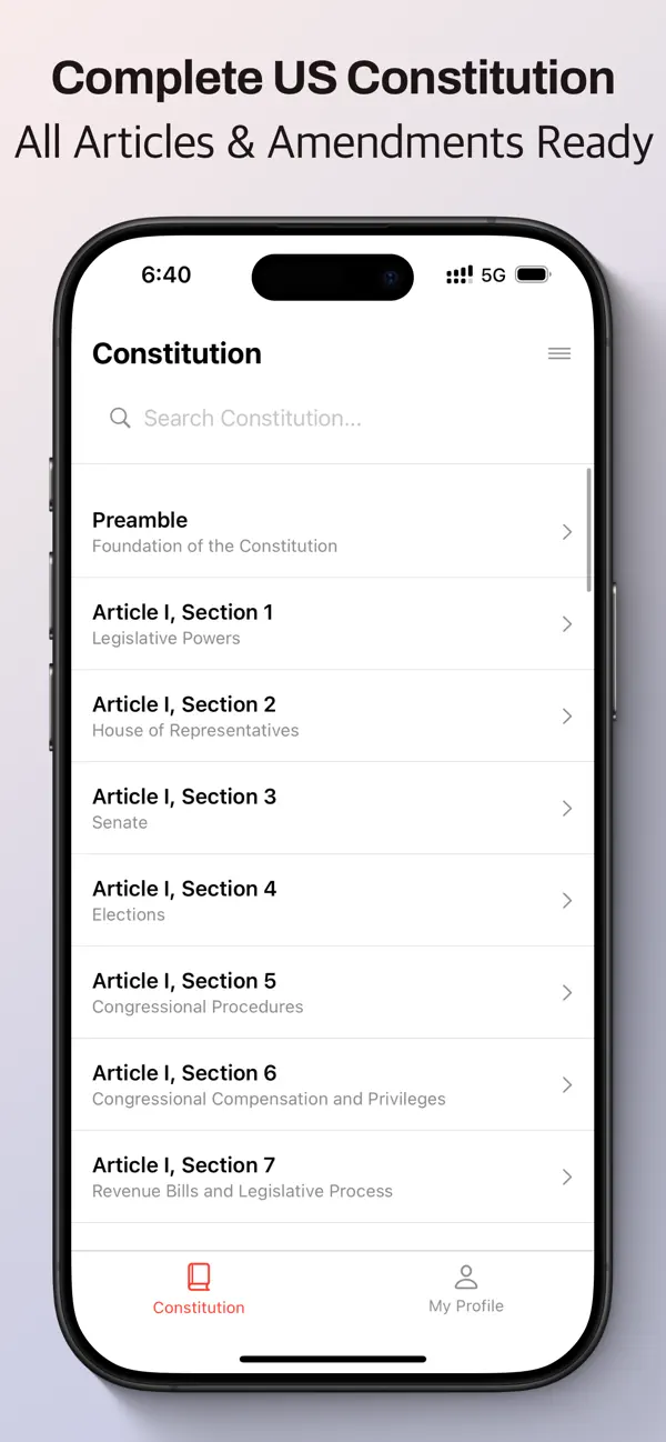 US Constitution Pro screen 1